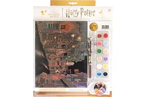 DIAMANTINY Harry Potter - Landscape Diagon Alley - Kit crea il Mosaico, Attività Crystal Art, Diamond Painting, 1 Quadro A4