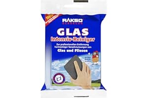 ‎RAKSO RAKSO Glas-Intensivreiniger - 1 Scheibenreiniger aus Edelstahlwolle, kratzfrei, Glasreiniger & Fliesenreiniger für Wand/Boden-Reiniger