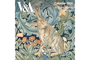 V&A: William Morris Animals Mini Wall Calendar 2024 (Art Calendar)
