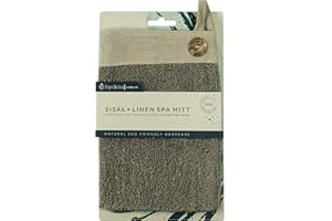 HYDREA LONDON Hydréa London Linen Sisal and Unbleached Linen Exfoliating Bath/Shower Mitt Gently Exfoliate and Scrub away Dead Skin Cells to reveal beautifully smooth, radiant skin.