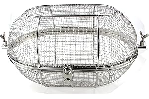 YNNI KAMADO Stainless Steel Rotisserie Grill Basket Accessory set for all TQKJZ TQRGB