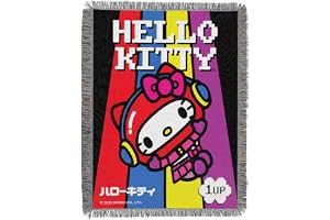 Northwest Vävd gobeläng prydnadsfilt, 122 cm x 152 cm, Hello Kitty Cute Game