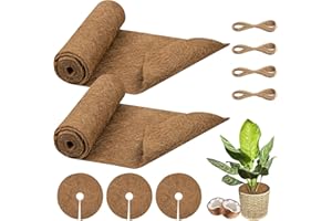 Stingmon Trap (1m*30cm/Rollo) 2 Volúmenes Estera de Fibra de Coco y 3 Piezas Fibra de Coco para Plantas Fibra de Coco Natural para Forro Alfombra de Reptil