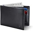 SERMAN BRANDS Mens Slim Bifold Wallet RFID Blocking Minimalist Front Pocket Wallets for Men - Thin & Stylish