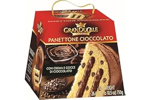 PVL TRADE Gran Ducale Doppia Delizia Chocolate Panettone 750g - Panettone with Chocolate Cream and Chocolate chip pieces