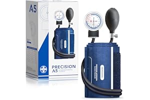 AIESI® Sphygmomanomètre Manuel Professionnel Anéroïde Tensiomètre modèle classique pour les adultes PRECISION A5, Garantie 24 mois