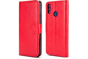 NWNK13 Samsung Galaxy A20e Case Slim Premium Leather Flip Case Wallet Book Case Soft Flexible Gel Frame Kickstand FunctionCard Holder ID Slot Protective Skin Cover Compatible for Samsung A20e Red