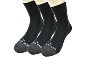 VS VITAL SALVEO Vital Salveo-Diabetic Non-binding Antibacterial Bamboo Charcoal Dress Socks, 3 Pairs per Pack