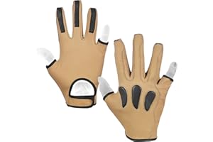 DASKZ LEATHERS Italian Daskz Archery Glove Three Fingers Shooting Right hand Glove- Professional Leather hunting Glove for Adults