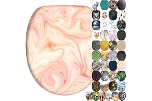 Sanilo Deska sedesowa wolnoopadająca, wiele pięknych marmurowych desek sedesowych do wyboru, wysoka jakość i stabilna jakość (marmurowy różowy)