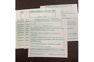 MM08ENN Pack of 10 Upholstery/Furniture Sew On Fire Labels