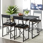 Atlantic Cushioned Kitchen Table Dining Table Set Smoked 1534