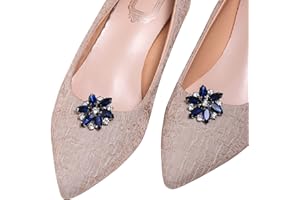 EVER FAITH Fermagli per scarpe Rhinestone cristallo Fibbia per scarpe per donne,Decoro Fascino per Abito da sposa