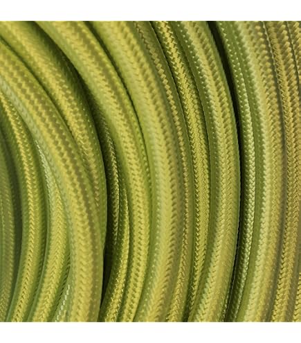 Textilkabel Gelb 3x0,75 Mm² – Meterware, Rund, Für Lampen Und Deko