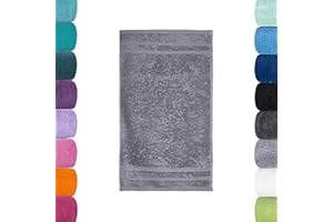 ‎LAVEA Lavea 6er Set Gästetücher, Hellgrau, 30 x 50 cm Premium Frotteeserie Bali | GOTS Zertifiziert, 100% Bio Baumwolle