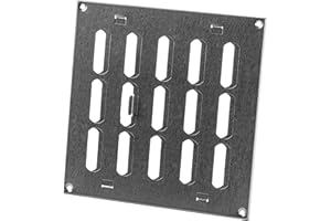 LIRAST 200x200mm Regolabile Griglia di Ventilazione in Metallo Zincato - Griglie D'Aerazione