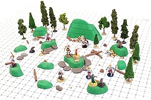 Dirt Cheap Dungeons Modular Terrain System - Gnoll Set TT RPG Terrain Building for Dungeons & Dragons, Pathfinder, War Gaming, and More!