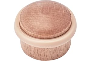 Brinox Butée en bois cylindrique, avec vis invisible, hêtre, 2,9 x 3,5 x 3,5 cm
