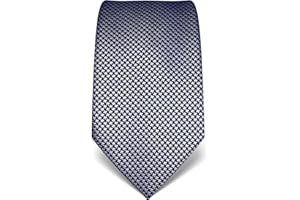 Vincenzo Boretti cravatta elegante classica da uomo, 8 cm x 15 cm, di pura seta di alta qualità, idrorepellente e antisporco, motivo pied-de-poule