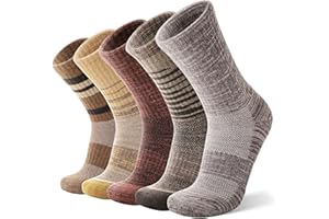 ANTSANG Chaussettes Unisex en Laine Mérinos pour Hommes Femmes Randonnée Marche Chaudes Épaisses Hiver Montantes Chaussures de Travail 5 Paires