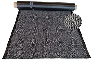 MERTEX Schmutzfangläufer Meterware 90 cm grau-schwarz meliert - ohne Rand an den Schnittkanten (90 x 180 cm, grau)