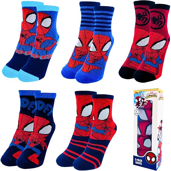 Pack De 2 Calcetines Antideslizantes Spiderman Para Niño. | Saiti Kids