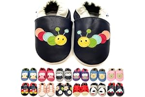 MiniFeet Premium Soft Leather Baby Shoes - BUY 4 PAIRS & GET 1 OF THEM FOR FREE ! - Toddler Shoes - 0-6 Months to 4-5 Years