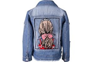 Amur Leopard Kinder Mädchen Jeansjacke Baumwolle Denim Jacke Süß Kinder Frühling Herbst Jacke