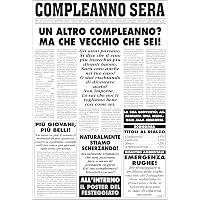 Biglietto Auguri Giornale Cm. 32x49 - Il Giornale Dei Compleanni Compleanno 1066000016600