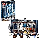 LEGO 76411 Harry Potter Hausbanner Ravenclaw, Hogwarts Wappen, Schloss Gemeinschaftsraum Spielzeug oder Wanddisplay mit Luna