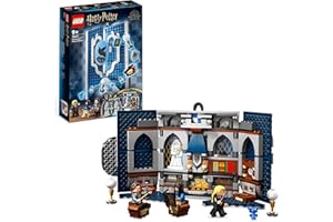 LEGO 76411 Harry Potter Hausbanner Ravenclaw, Hogwarts Wappen, Schloss Gemeinschaftsraum Spielzeug oder Wanddisplay mit Luna Lovegood Minifigur, Sammel-Reisespielzeug