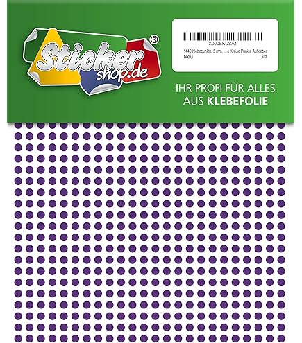 13Mm Violet Pastel Étiquettes Autocollantes Cercles Rondes Petit Point