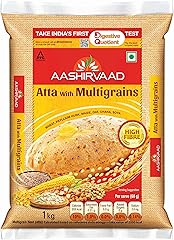 Aashirvaad Atta with Multigrains, 1kg pack, The High Fibre Atta