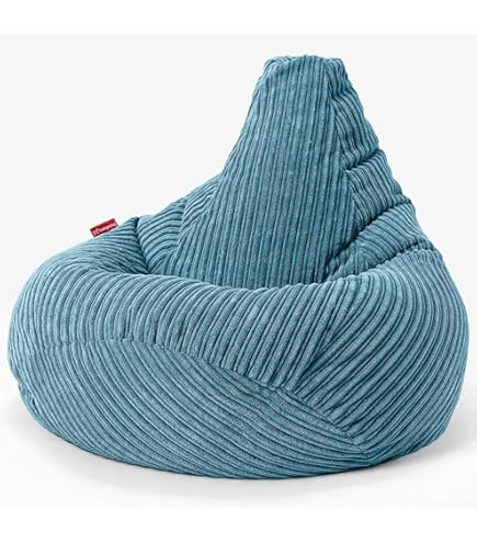 Lounge Pug Classic Large Bean Bag Sofa, Aegean Blue, Snuggle Seat