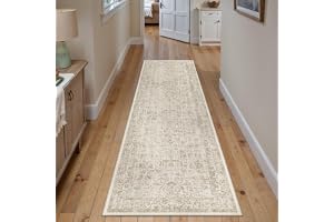 HUGEAR Vintage Löparmattor Matta 60x240cm Ljusbrun Tvättbar Mattor