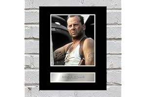 ICONIC PICS Photo dédicacée encadrée de Bruce Willis