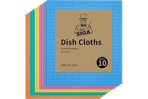 MR.SIGA Cellulosa Disktrasa för Kök, 10-pack | Superabsorberande Disktrasor, Strykfri Rengöring, Hållbart Material, Premium Kvalitet, 1-pack
