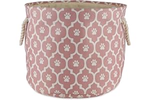 Bone Dry Estampado de huellas de celosía, algodón, rosa, S redondo