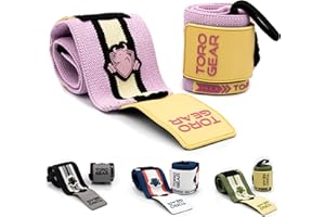 TORO GEAR - Muñequera Cross-Training & Halterofilia con Velcro Ultra Fuerte - Wrist Wrap -Muñequera Gym para Kettlebell, Musculación y Culturismo, Accesorios para Gimnasio - Soporte máximo