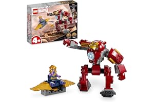 LEGO 76263 Marvel La Hulkbuster d’Iron Man Contre Thanos, Jouet pour Enfants Dès 4 Ans, Action de Super-Héros Basée sur Avengers : Infinity War, avec Figurine à Construire, Avion et 2 Minifigurines