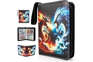 LearnToy Premium Exo-Tec 4-Pocket Trading Card Binder - 400 Side Loading Pockets for TCG, Board Games & Collectibles - Durable Water-Resistant Card Album with Secure Zip Closure
