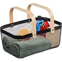 Drahtkorb-Set Aus Metall – 3-teilige Aufbewahrungskörbe Mit Holzgriff, Schwarz, Für Küche, Bad, Regale (35,5cm, 31cm, 23,9cm)