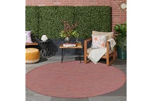 Jimri Tapis d'intérieur et d'extérieur – Tapis résistant aux intempéries pour Balcon, terrasse, Jardin, Salon, Cuisine – Tapis de Sol Durable, résistant l'eau – Taille 80 Rond, Arc-en-Ciel