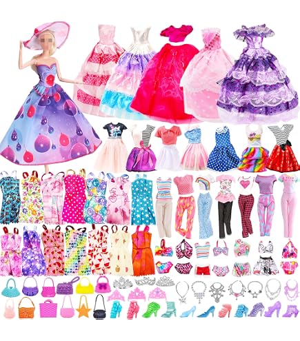Vêtements de poupée 20 vêtements et Accessoires Comprend 2