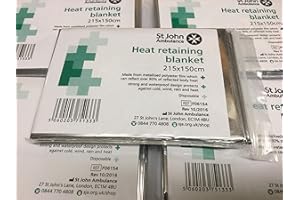 5 x St John Ambulance 2.15m x 1.5m Emergency Heat Retaining Adult Blankets
