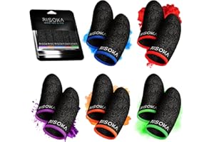 RISOKA Gaming Finger Sleeve 10 pièces - Compatibles avec Tous Les Jeux Mobiles - Gaming Finger Sleeves - Gant de Doigt Gaming - Protège Doigt - Accessoires Gaming Accessoire Téléphone Gamer