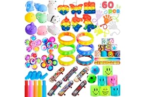 JOYIN 60 Stücke Kindergeburtstag Mitgebsel Set, Popular Fidget, Partyspielzeuge, Goodie Bags Fillers für Kindergeburtstag Gastgeschenke, Give Aways Kindergeburtstag Klassenzimmer Preise