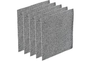 PATIKIL Spugne in Schiuma Filtrante da 120 Mm, Confezione da 5 Fogli di Spugna Sostitutivi per Computer, Ventilatore, Ventola, Nero