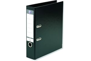 OXFORD Classeur à Levier Smart Pro+ A4XL Dos 80mm 2 Anneaux Couverture Polypro Rembordée Noir
