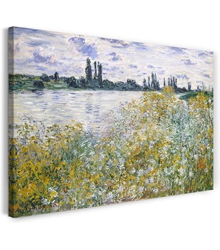 1art1 Toile Encadrée Claude Monet – Le Jardin De L'Artiste à Giverny 1900, 80×60 Cm, Impression XXL Sur Châssis Bois